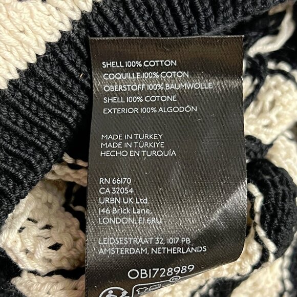 NWT Anthropologie Maeve Striped Crochet Sweater Knit Short Sleeve Cardigan Small - Picture 11 of 11